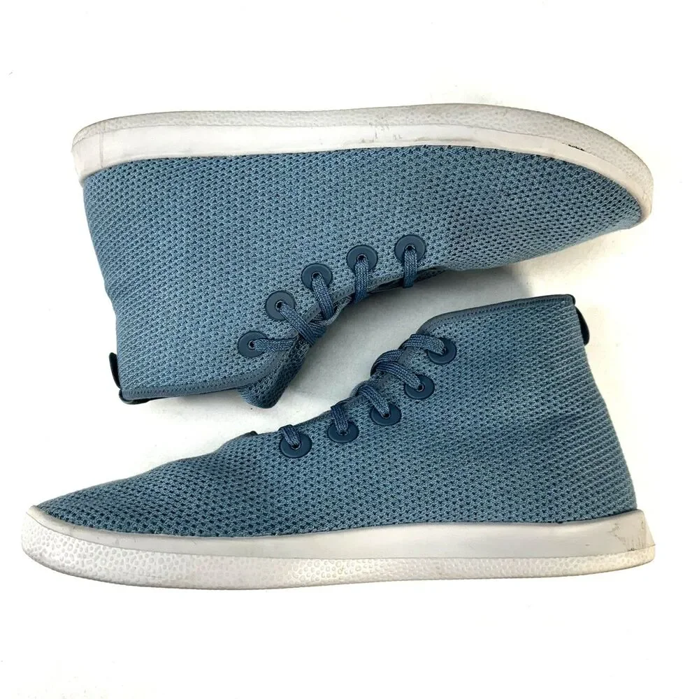 Allbirds Tree Toppers Men’s 13 High Top Sneakers Blue Nikau Sapphire White Sole